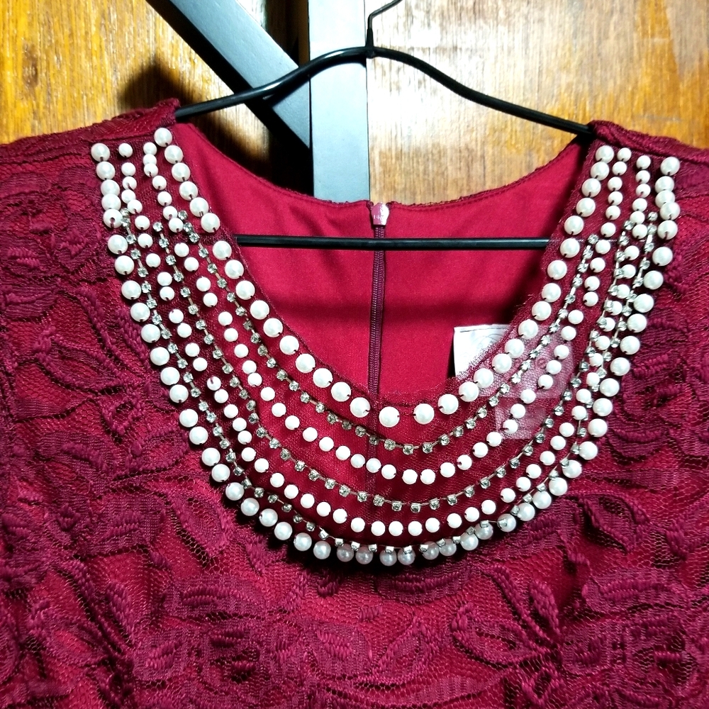 Celavie Dress with faux pearls